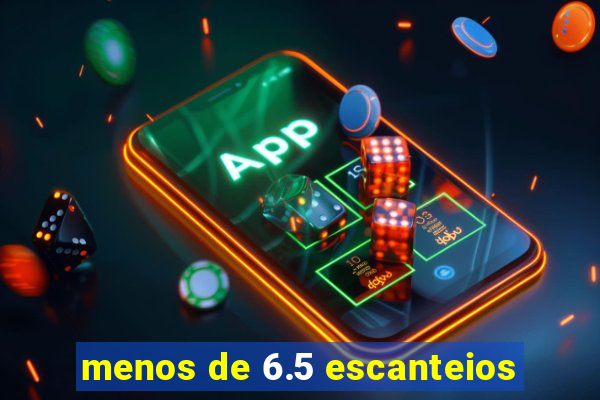 menos de 6.5 escanteios