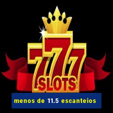 menos de 11.5 escanteios