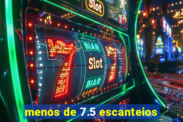 menos de 7.5 escanteios