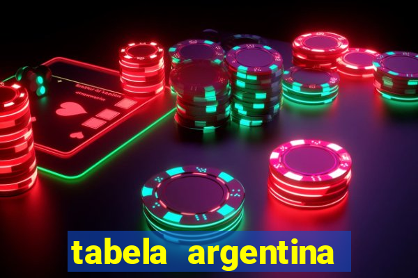 tabela argentina torneo betano