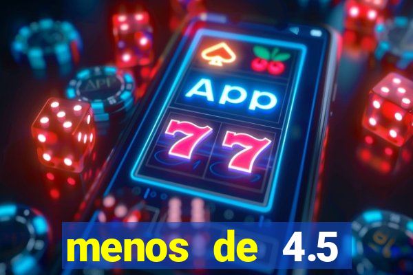 menos de 4.5 escanteios o que significa