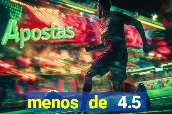 menos de 4.5 escanteios o que significa