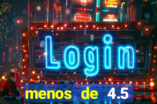 menos de 4.5 escanteios o que significa
