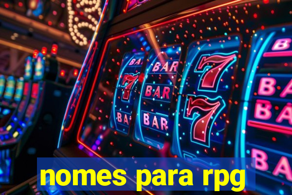nomes para rpg