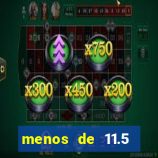 menos de 11.5 escanteios o que significa