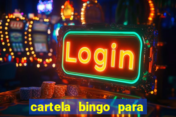 cartela bingo para cha de cozinha imprimir gratis