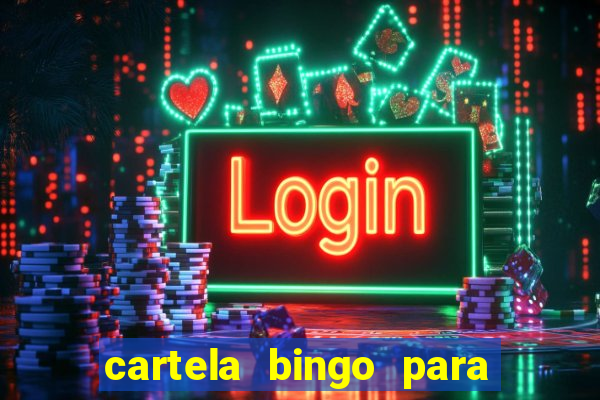 cartela bingo para cha de cozinha imprimir gratis