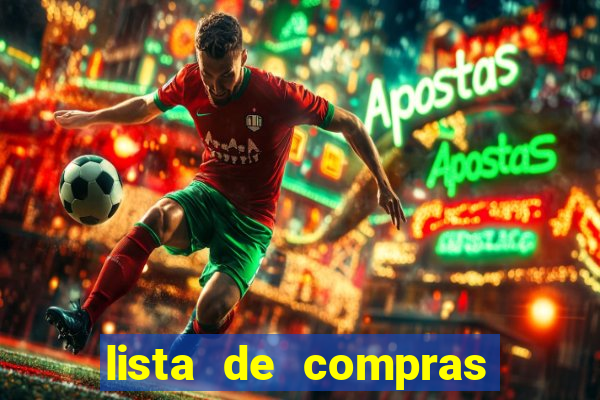 lista de compras mensal para 2 pessoas
