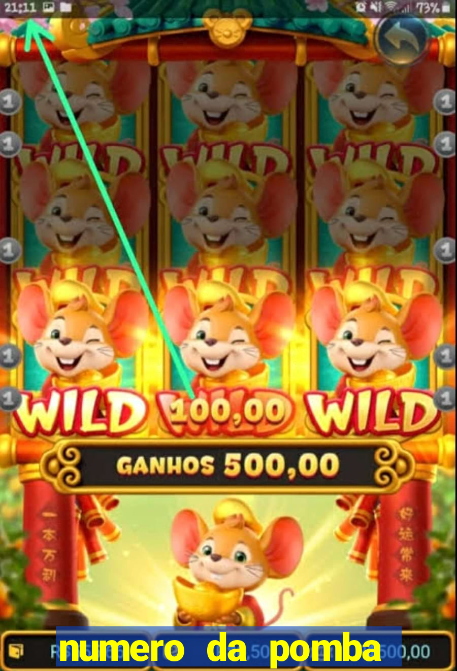 numero da pomba jogo do bicho