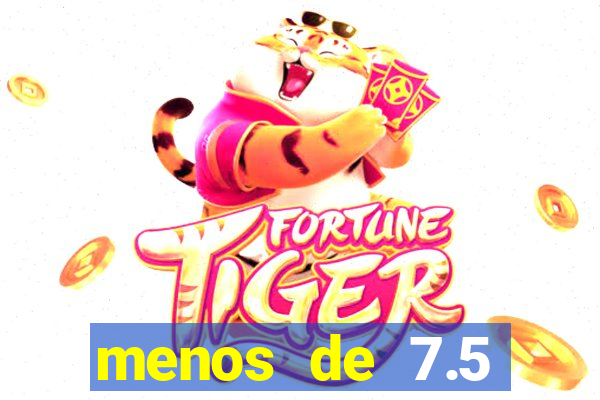 menos de 7.5 escanteios o que significa