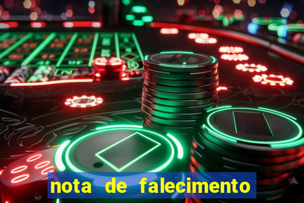 nota de falecimento a tribuna santos
