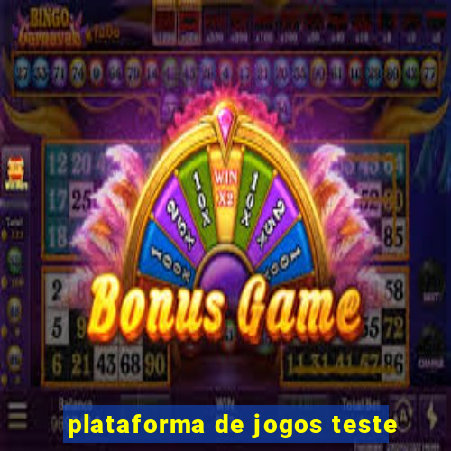 plataforma de jogos teste