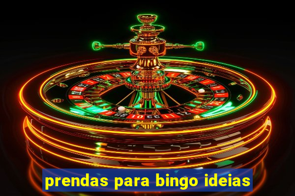 prendas para bingo ideias