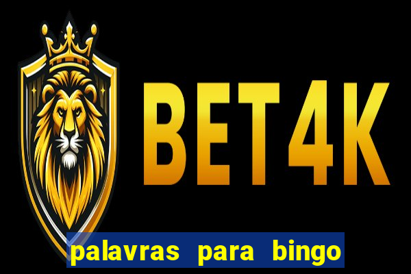 palavras para bingo cha de bebe