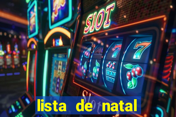 lista de natal para imprimir