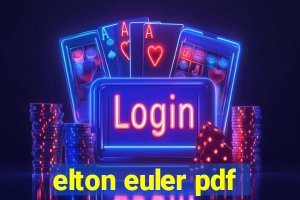 elton euler pdf