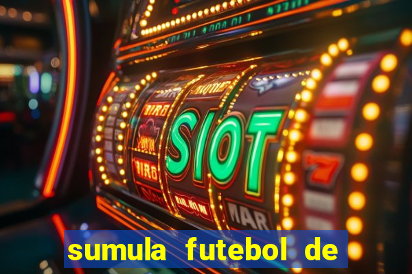 sumula futebol de campo word