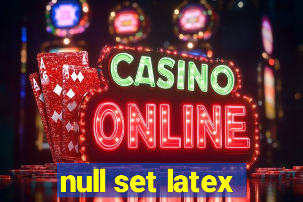 null set latex