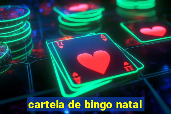 cartela de bingo natal