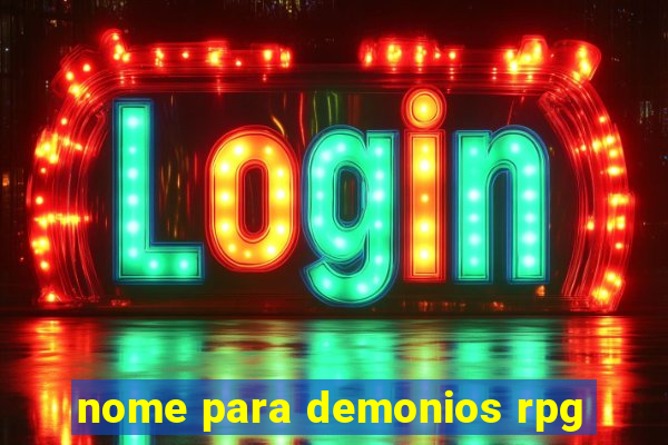 nome para demonios rpg
