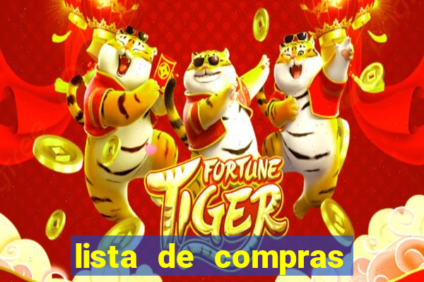 lista de compras para casa nova