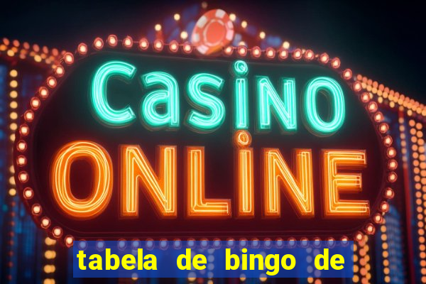 tabela de bingo de 1 a 100