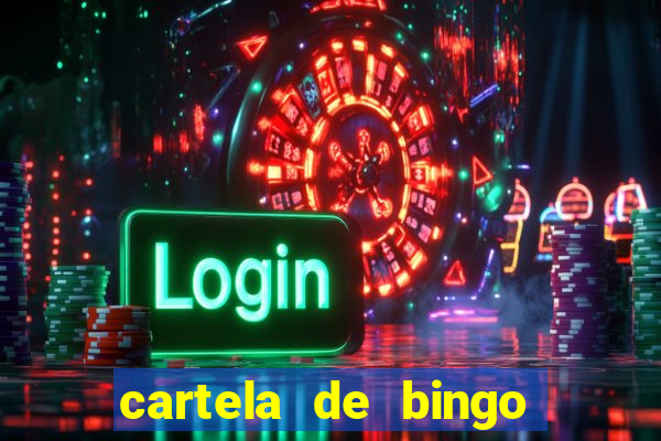 cartela de bingo cha de bebe