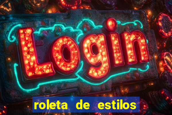 roleta de estilos de roupas