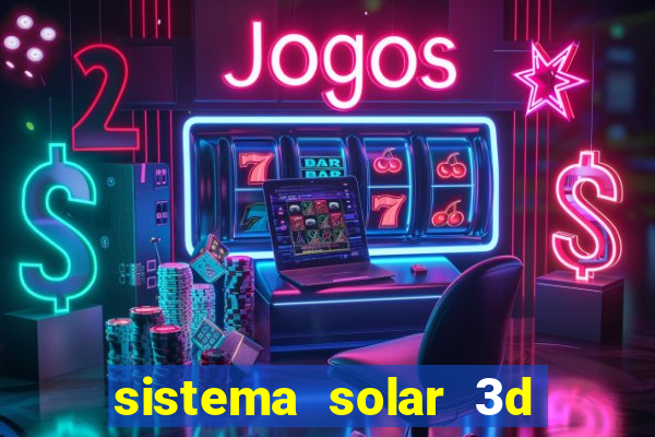 sistema solar 3d em movimento