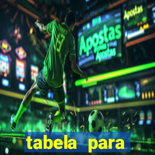 tabela para misturar cores