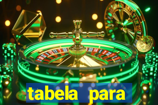 tabela para misturar cores