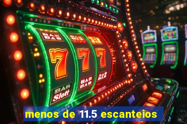 menos de 11.5 escanteios