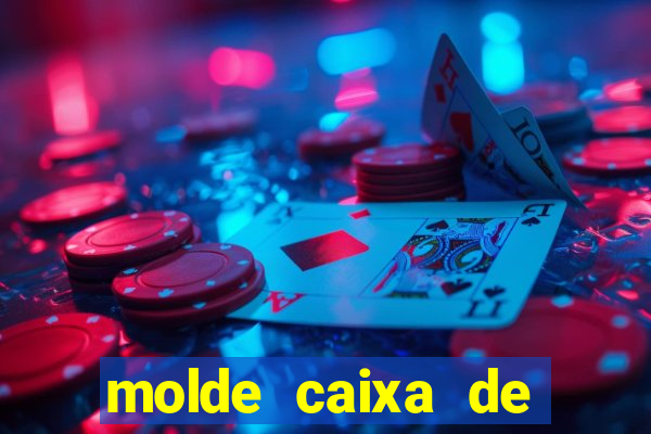 molde caixa de baralho png