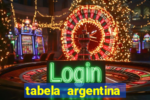 tabela argentina torneo betano