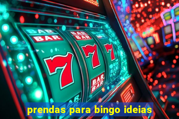 prendas para bingo ideias
