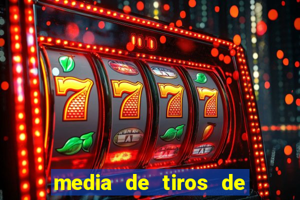 media de tiros de meta por jogo
