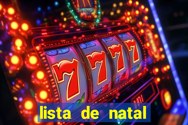 lista de natal para imprimir