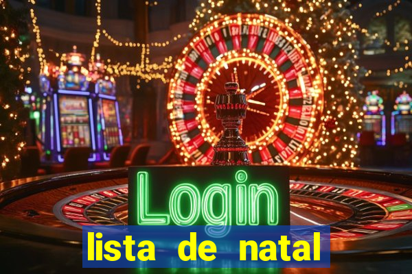 lista de natal para imprimir