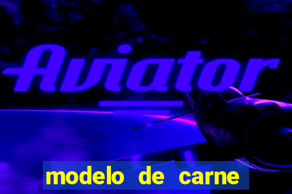modelo de carne para pagamento