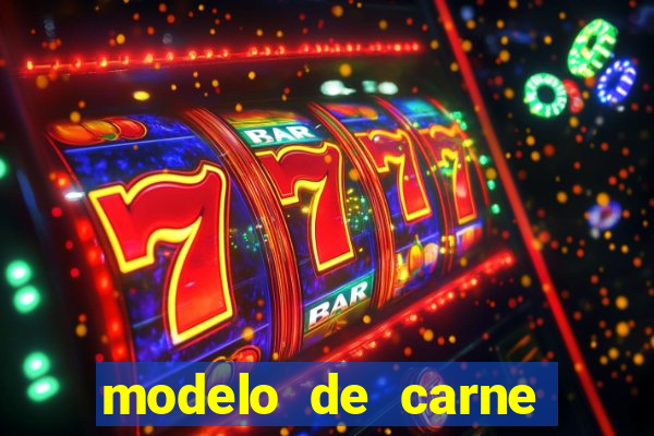 modelo de carne para pagamento