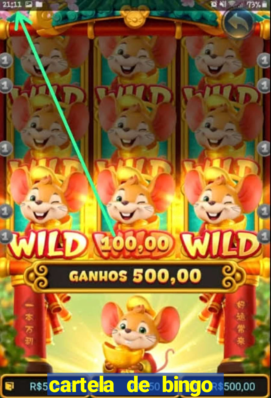 cartela de bingo pra imprimir