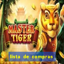 lista de compras mensal para 2 pessoas