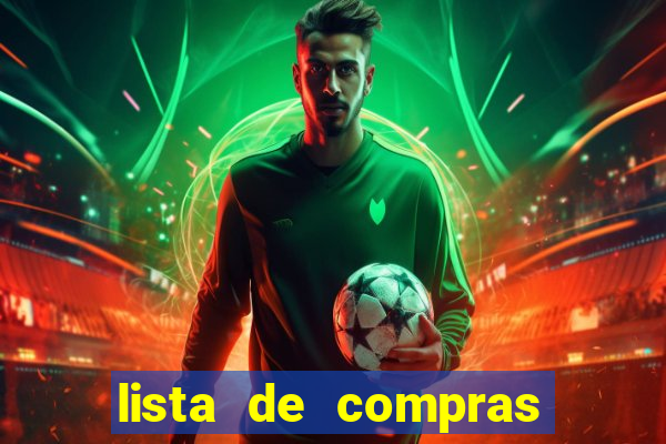 lista de compras para 2 pessoas