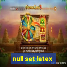 null set latex