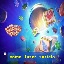 como fazer sorteio de cores online