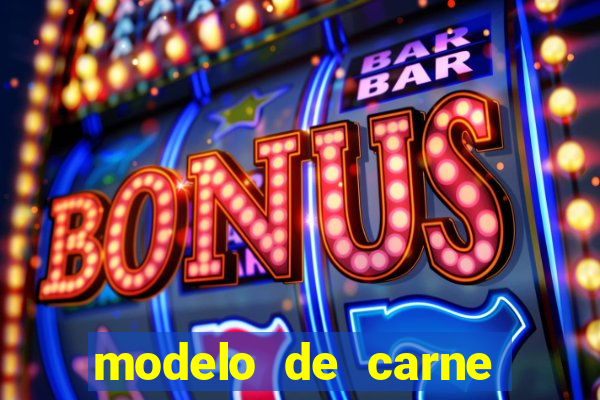modelo de carne para pagamento