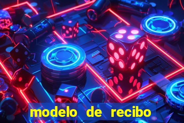 modelo de recibo de pagamento word