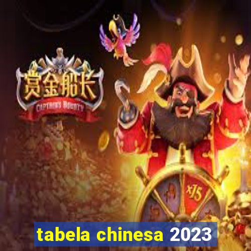 tabela chinesa 2023