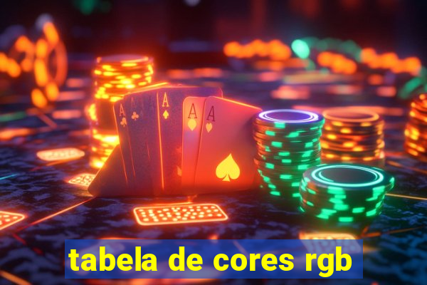 tabela de cores rgb