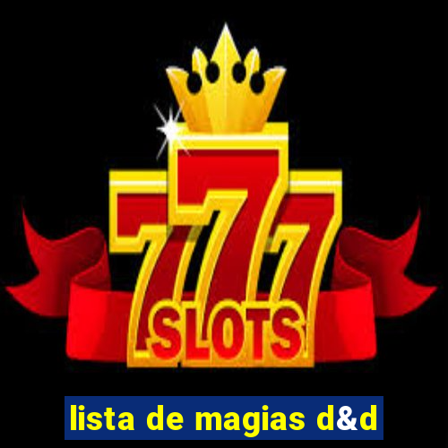 lista de magias d&d